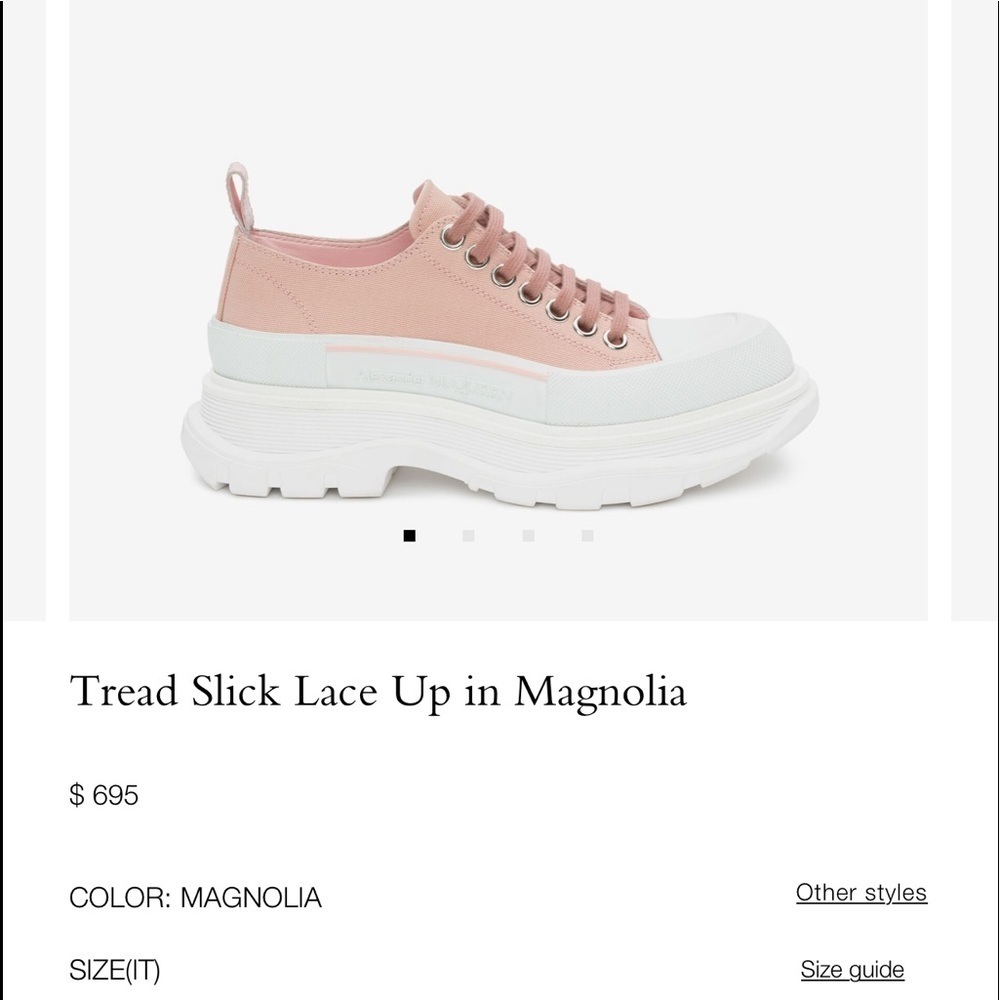 Alexander Mcqueen thread slick lace up sneaker - Picture 6 of 14